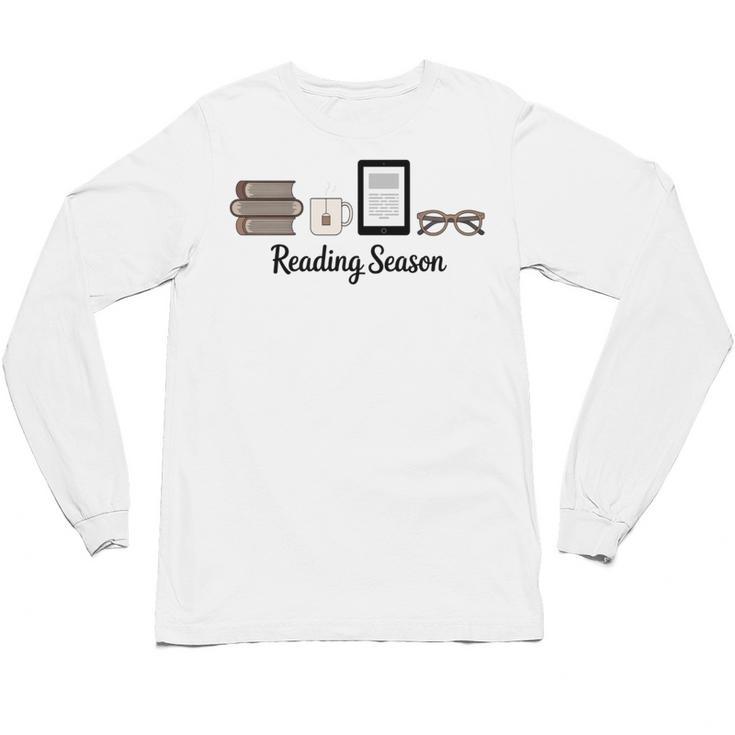 Reading Season Book Lover Librarian Cozy Bookworm Unisex Long Sleeve T-Shirt