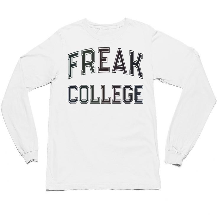 Retro Anti Social FREAK COLLEGE Introvert Stay Away From Me Unisex Long Sleeve T-Shirt