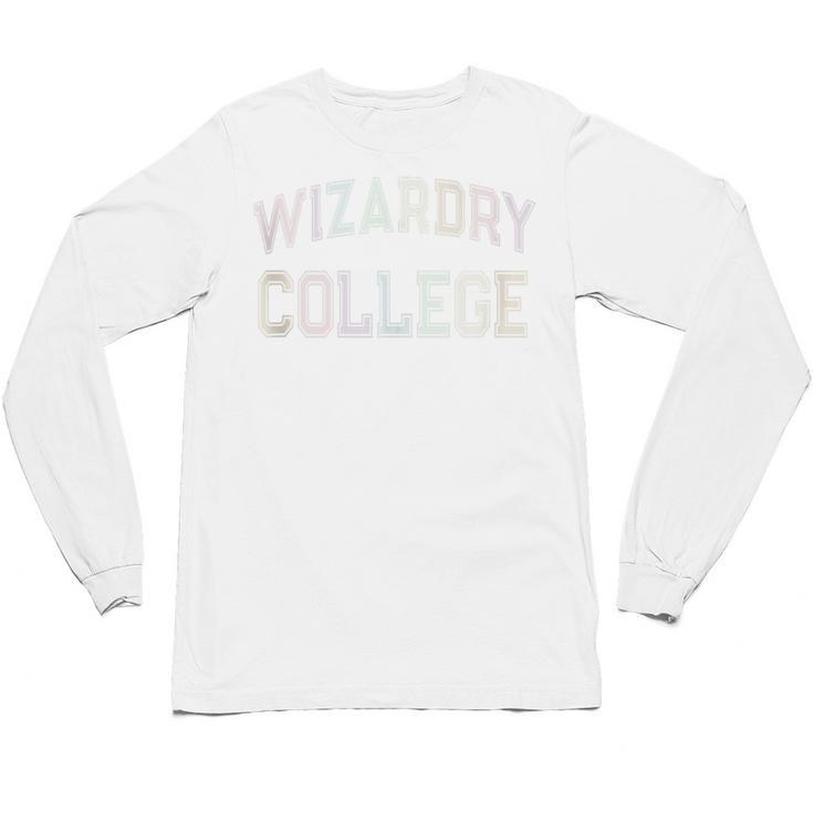 Retro Antisocial WIZARDRY COLLEGE Introvert Sarcastic Unisex Long Sleeve T-Shirt