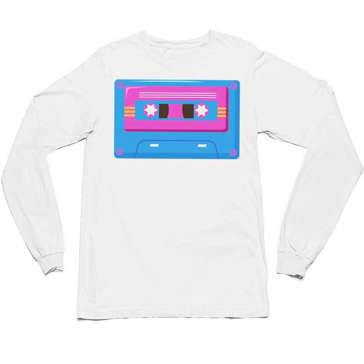 Retro Cassette Tape Tee 90s Nostalgia Aesthetic Unisex Long Sleeve T-Shirt