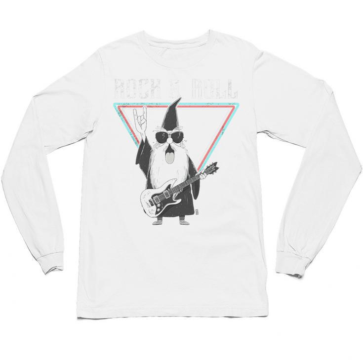 Rock & Roll Wizard Music Nostalgia Premium Tri-Blend Unisex Long Sleeve T-Shirt
