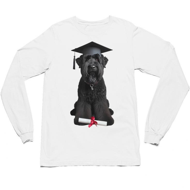 Russian Terrier Dog Graduation Cap Graduate Owner Grad Unisex Long Sleeve T-Shirt