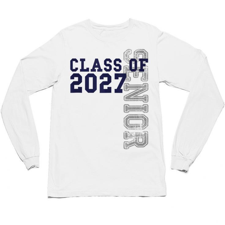 Senior Class Of 2027 Graduation Year High School & College Unisex Long Sleeve T-Shirt