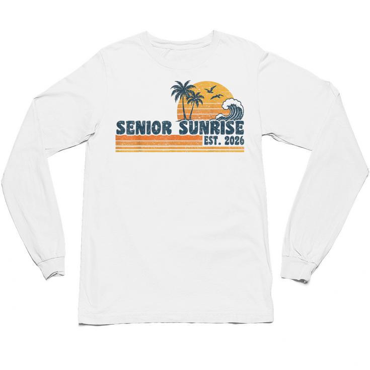 Senior Sunrise 2026 Graduation Cool Retro High School Unisex Long Sleeve T-Shirt