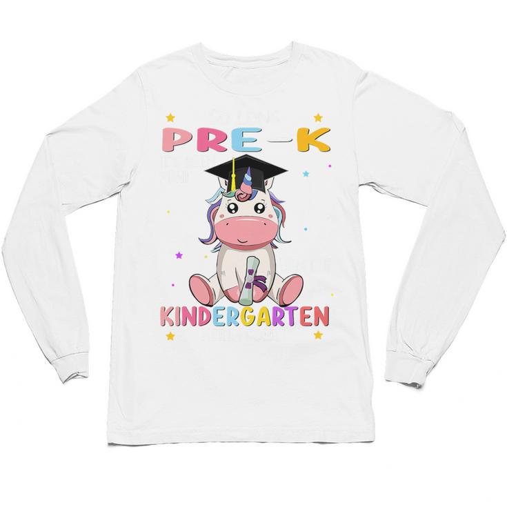 So Long Pre k Graduation 2025 Look Out Kindergarten Girls Premium Tri-Blend Unisex Long Sleeve T-Shirt