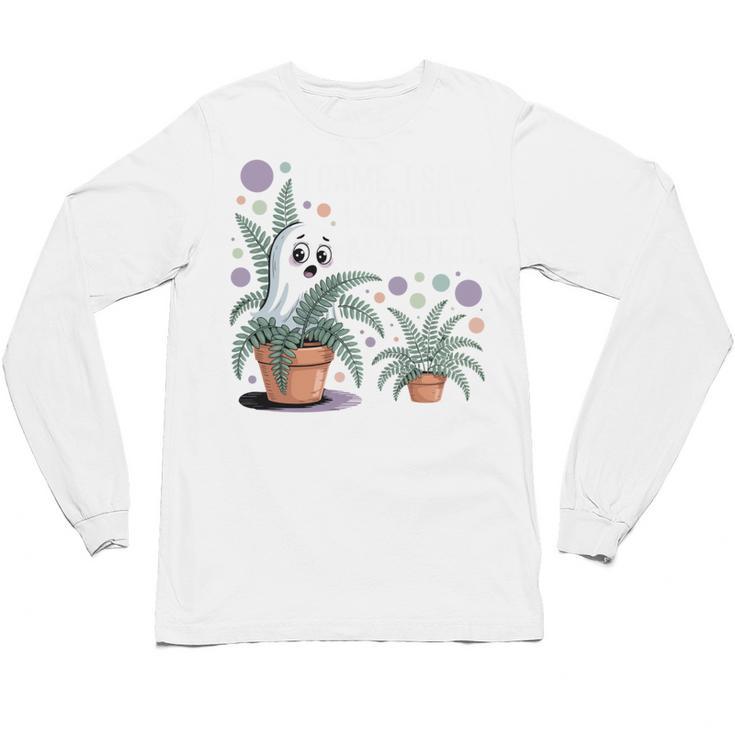 Social Anxiety Introvert Nervous Awkward Socially Unisex Long Sleeve T-Shirt