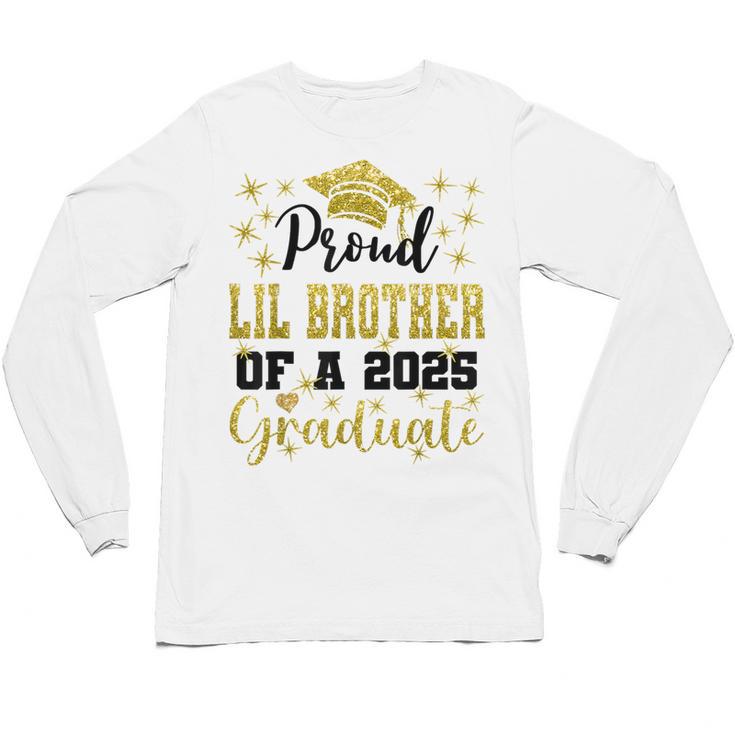 Super Proud Little Brother 2025 Graduate Graduation Family Unisex Long Sleeve T-Shirt