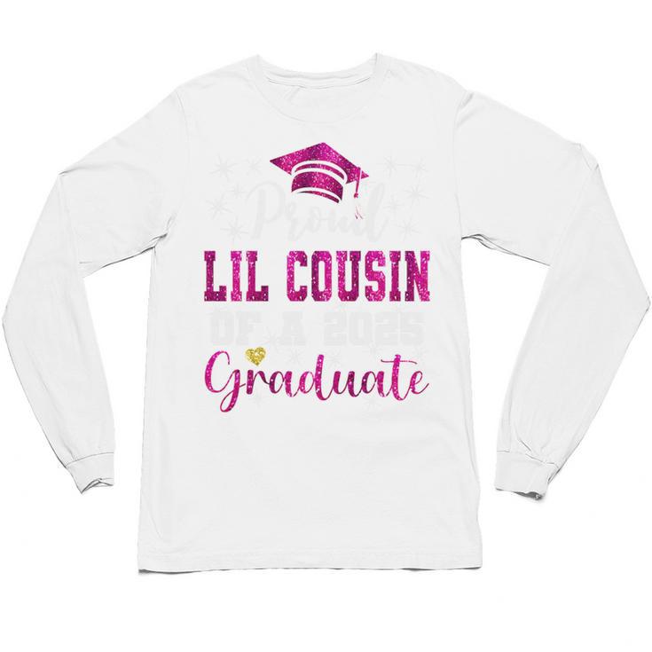 Super Proud Little Cousin Of 2025 Graduate Graduation Family Premium Tri-Blend Unisex Long Sleeve T-Shirt