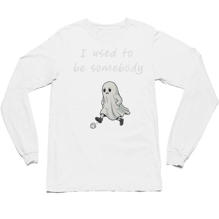 I Used To Be Somebody Nostalgia Halloween Spooky Season Premium Tri-Blend Unisex Long Sleeve T-Shirt
