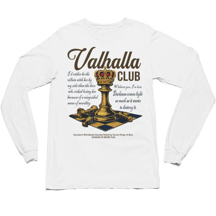 Valhalla Club Vintage Twisted Kings Sin Ana Book Love Alex Unisex Long Sleeve T-Shirt