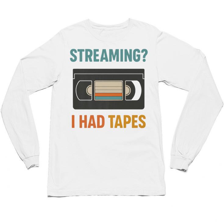 VHS Cassette Tape Retro 80s 90s Nostalgia Premium Unisex Long Sleeve T-Shirt