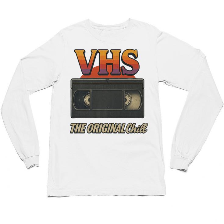 VHS Tape Nostalgia Old School Technology Humor Premium Unisex Long Sleeve T-Shirt