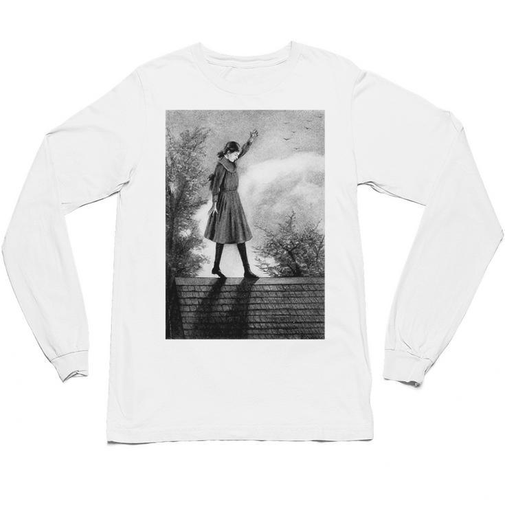 Vintage Anne Of Green Gables -Roof Scene From Book Premium Tri-Blend T-Shirt Unisex Long Sleeve T-Shirt