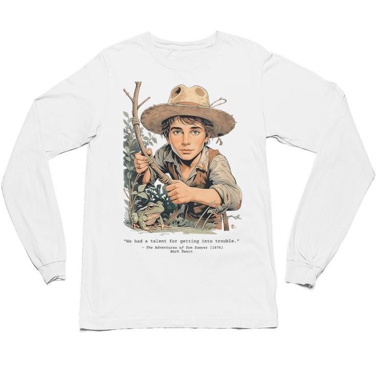 Vintage Children's Books The Adventures Of Tom Sawyer 1876 Unisex Long Sleeve T-Shirt