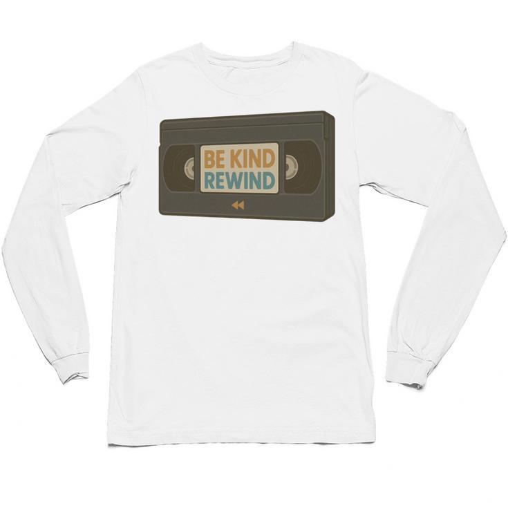 Vintage VHS Tape Humor Retro Nostalgia Graphic Unisex Long Sleeve T-Shirt