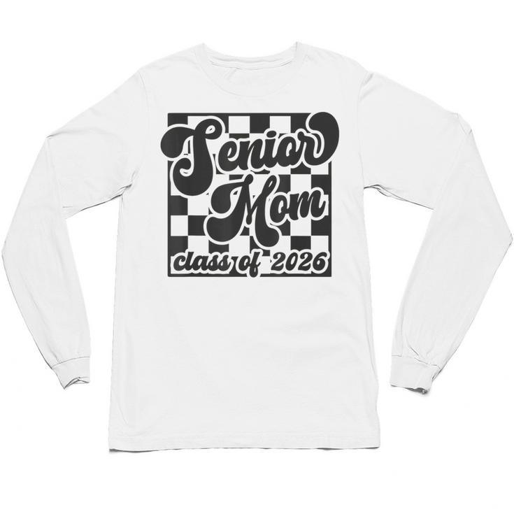 Women Senior Mom Class Of 2026 Retro Graduation Senior Mama Unisex Long Sleeve T-Shirt