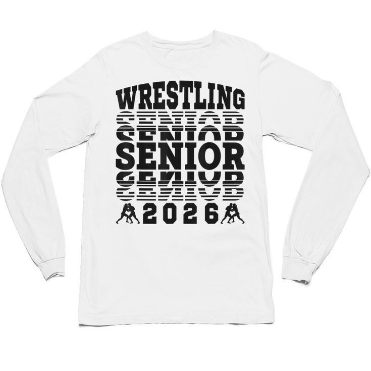 Wrestling Senior 2026 Graduation Unisex Long Sleeve T-Shirt