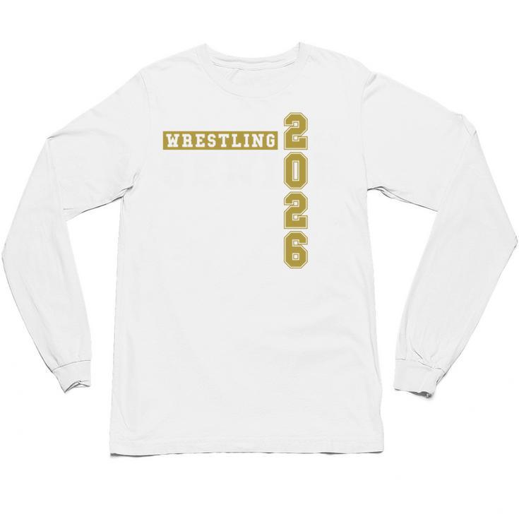 Wrestling Senior Night Wrestling Senior 2026 Graduation 43 Unisex Long Sleeve T-Shirt