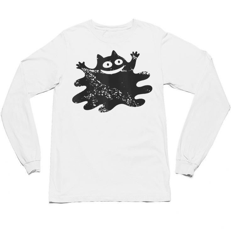 Yk2 Grunge Scary Cat With Tail Tomboy 90s Nostalgia Indie Unisex Long Sleeve T-Shirt