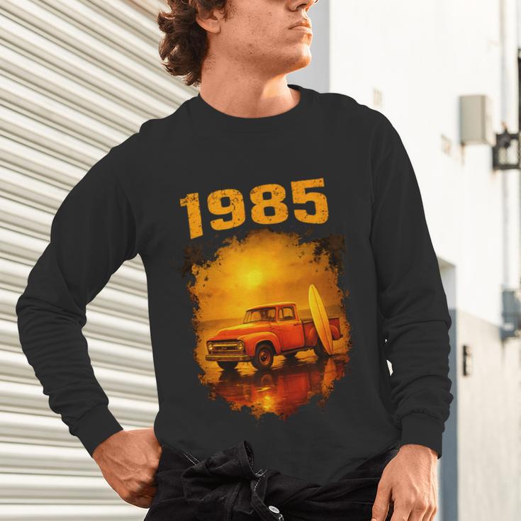 1985 Vintage Sunset Surf Truck Retro Beach Nostalgia Unisex Long Sleeve T-Shirt