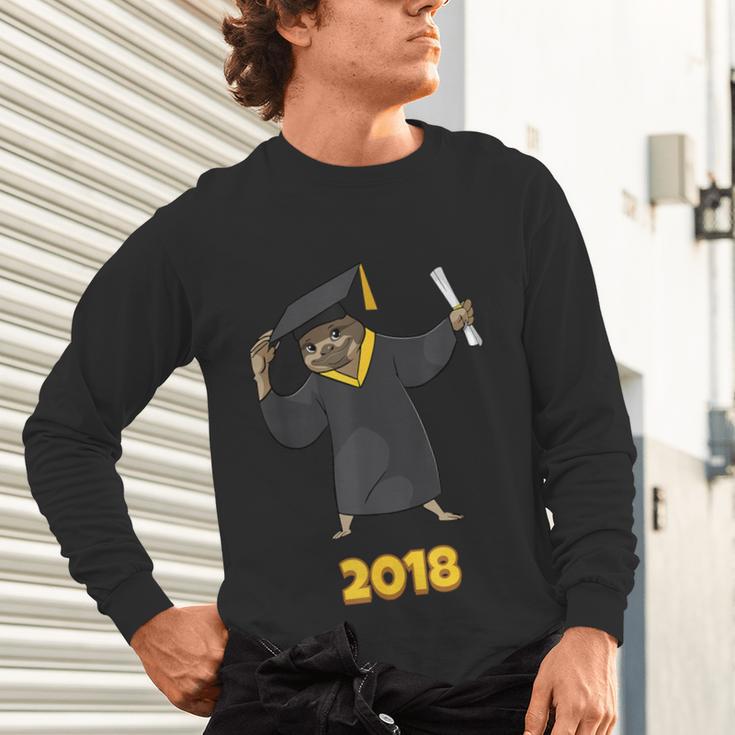 2018 Graduation Shirts Sloth Lovers For Women Teens Unisex Long Sleeve T-Shirt