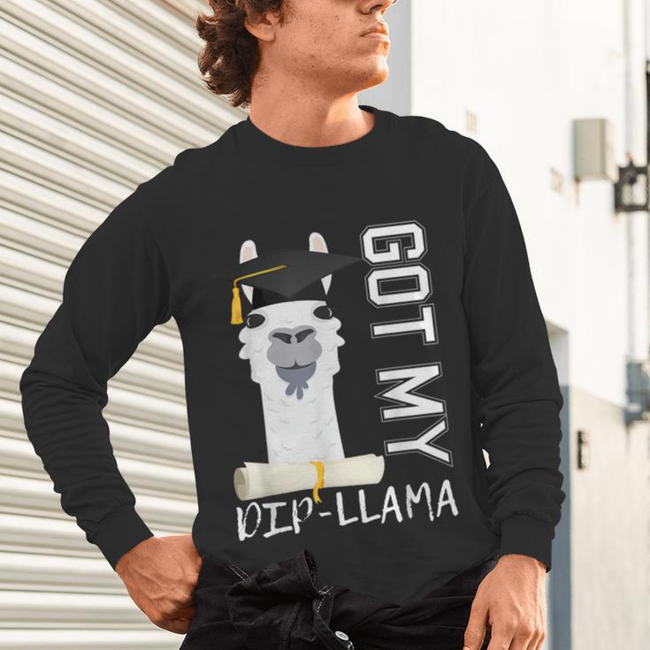 2022 Graduate Graduation For Him Her Got My Dip-Llama Unisex Long Sleeve T-Shirt