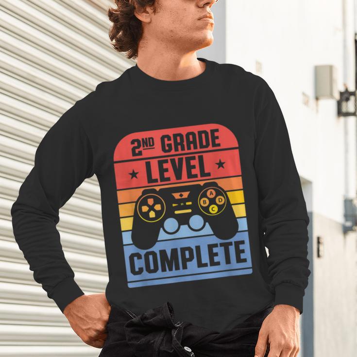 2nd Grade Level Complete Graduation Student Video Gamer Unisex Long Sleeve T-Shirt