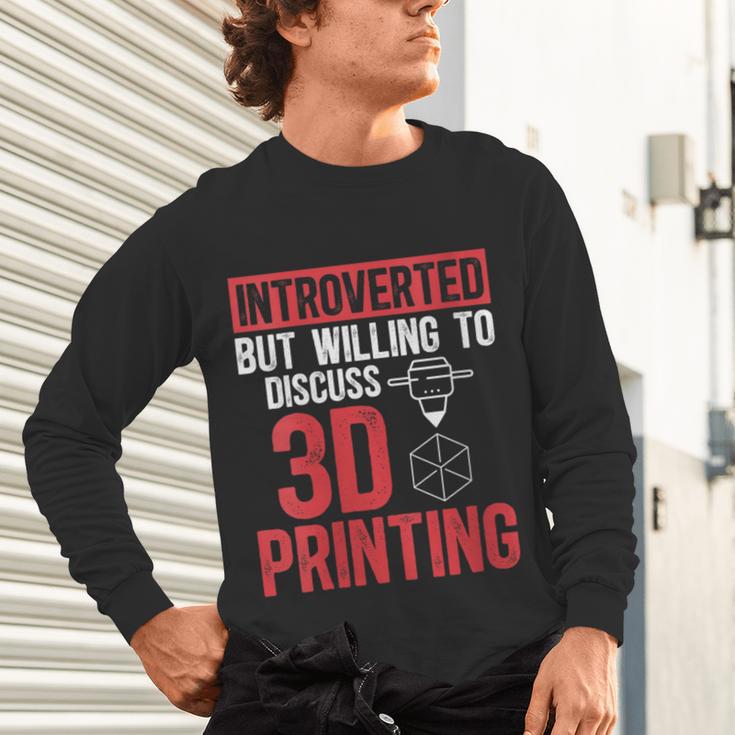 3D Printer Introvert 3D Printing Unisex Long Sleeve T-Shirt 3D Printer Introvert 3D Printing Unisex Long Sleeve T-Shirt