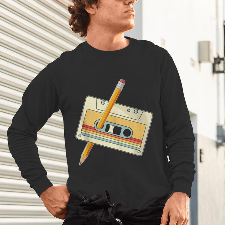 80's 90's Retro Music Party Costume Nostalgia Cassette Unisex Long Sleeve T-Shirt