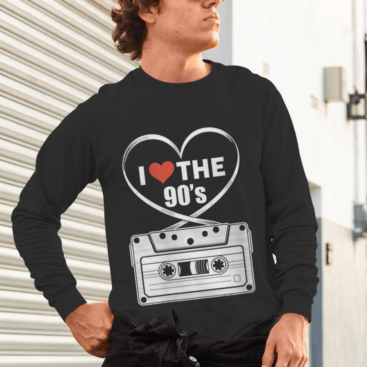 90s Nostalgia Cassette Heart Retro I Love The 90s Unisex Long Sleeve T-Shirt 90s Nostalgia Cassette Heart Retro I Love The 90s Unisex Long Sleeve T-Shirt