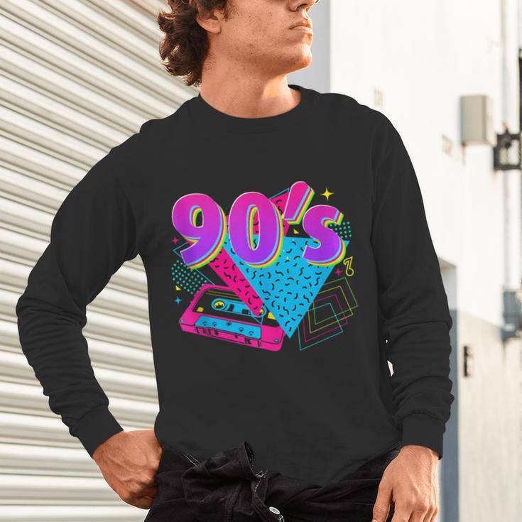 90's Vibe Retro Style Cassette Tape Nostalgia 1990s Party Unisex Long Sleeve T-Shirt