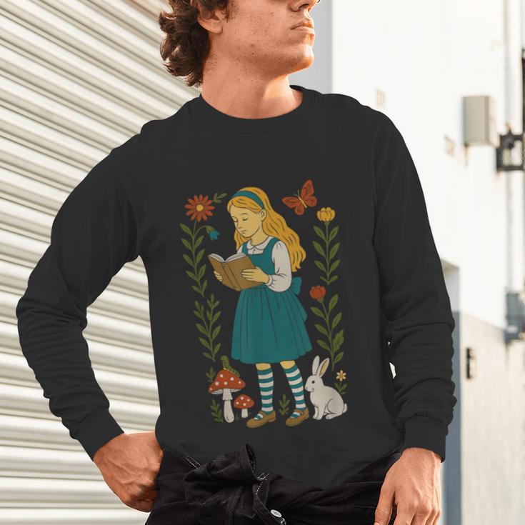 Alice In Wonderland Book Lover Lewis Carroll Rabbit Unisex Long Sleeve T-Shirt