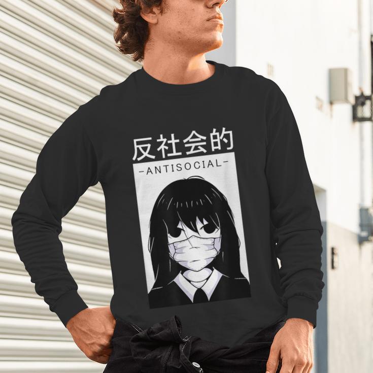 Anime Antisocial Introvert I Hate People Anti Social EMD Unisex Long Sleeve T-Shirt