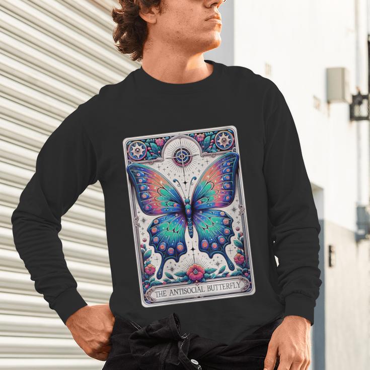 Antisocial Butterfly Introvert Distressed Unisex Long Sleeve T-Shirt