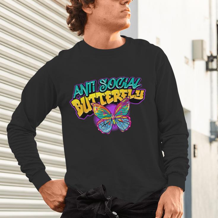 Antisocial Butterfly Shirts For Introvert Unisex Long Sleeve T-Shirt Antisocial Butterfly Shirts For Introvert Unisex Long Sleeve T-Shirt
