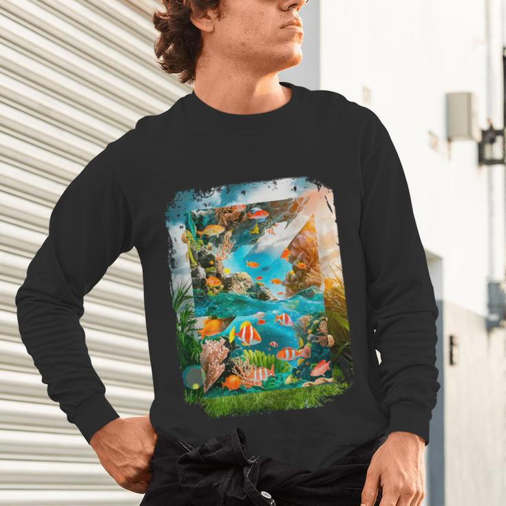 Aqua In The Skies Frutiger Aero Unisex Long Sleeve T-Shirt