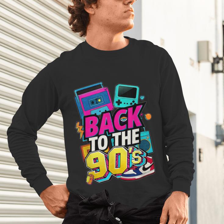 Back To The 90s Nostalgia Cassette Game Console Boombox Unisex Long Sleeve T-Shirt