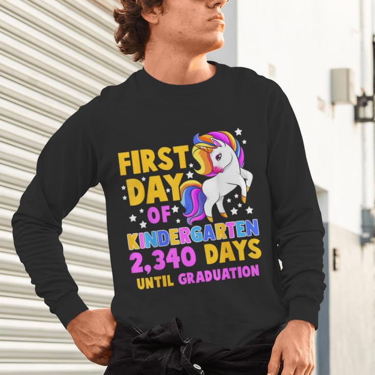 Back To School First Day Of Kindergarten Graduation Unicorn Unisex Long Sleeve T-Shirt