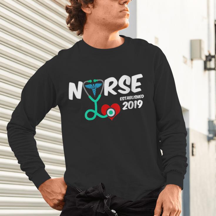 Best Nurse Graduation- RN Nurse Established 2019 LPN Unisex Long Sleeve T-Shirt