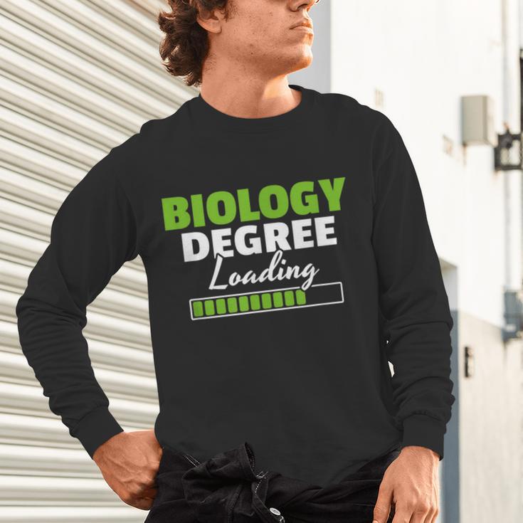 Biology Degree Loading Graduation Student Teacher Biologist Unisex Long Sleeve T-Shirt