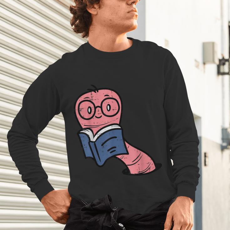 Book Worm Pun Read Reading Librarian America Men Women Kids Unisex Long Sleeve T-Shirt Book Worm Pun Read Reading Librarian America Men Women Kids Unisex Long Sleeve T-Shirt