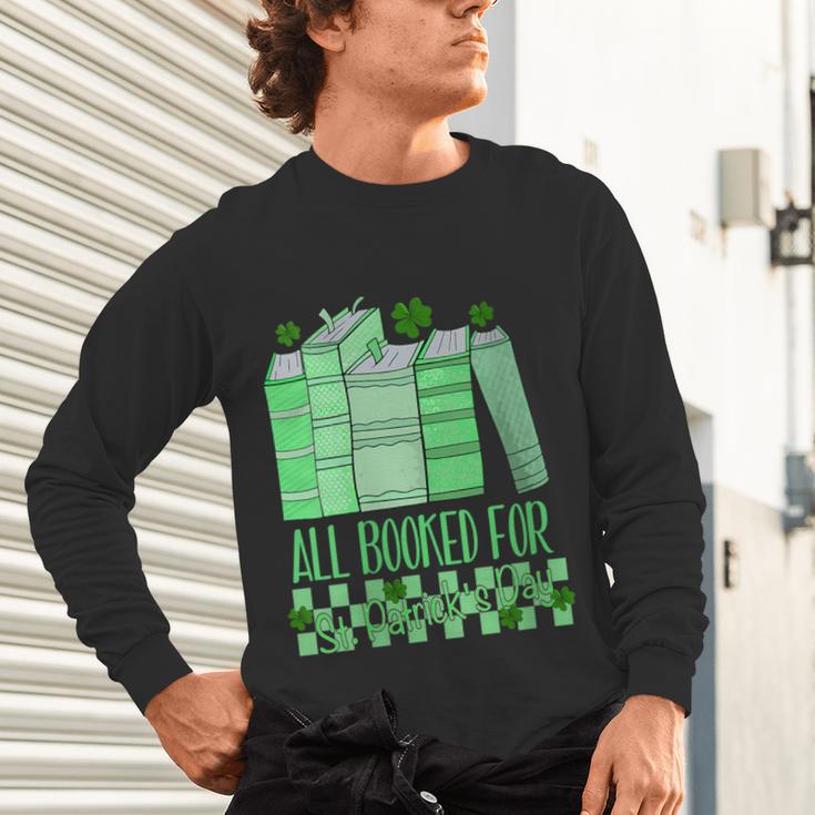 All Booked For St Patrick's Day Book Lover Lucky Shamrock Unisex Long Sleeve T-Shirt