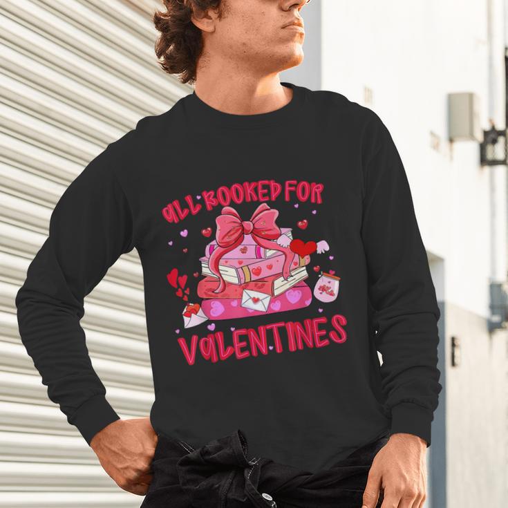 All Booked For Valentines Coquette Bow Book Valentine Day Unisex Long Sleeve T-Shirt All Booked For Valentines Coquette Bow Book Valentine Day Unisex Long Sleeve T-Shirt