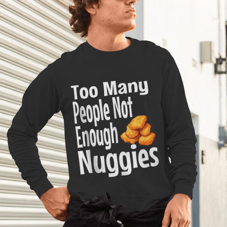 Chicken Nugget Saying Introvert Nuggie Foodie Food Unisex Long Sleeve T-Shirt