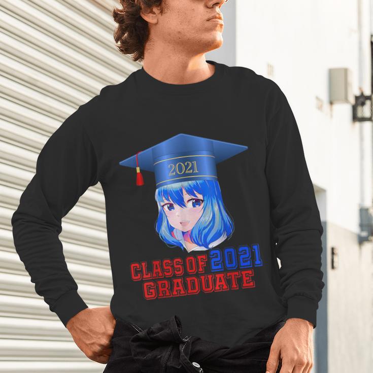 Class Of 2021 Graduate Kawaii Anime Girl School Graduation Unisex Long Sleeve T-Shirt