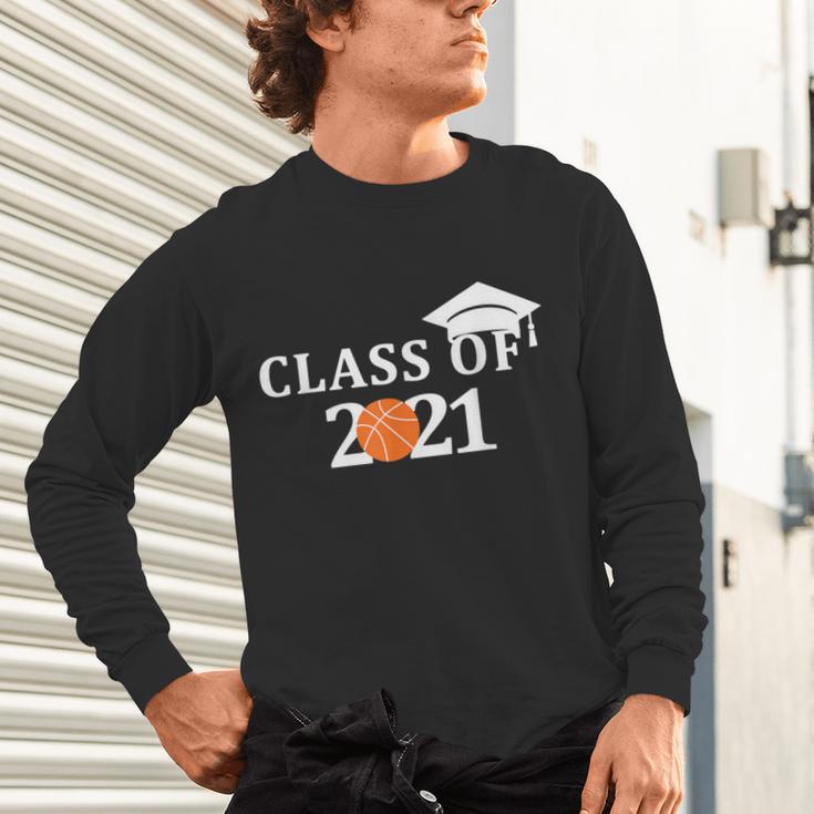 Class Of 2021 Graduation Him Her Basketball Pullover Unisex Long Sleeve T-Shirt