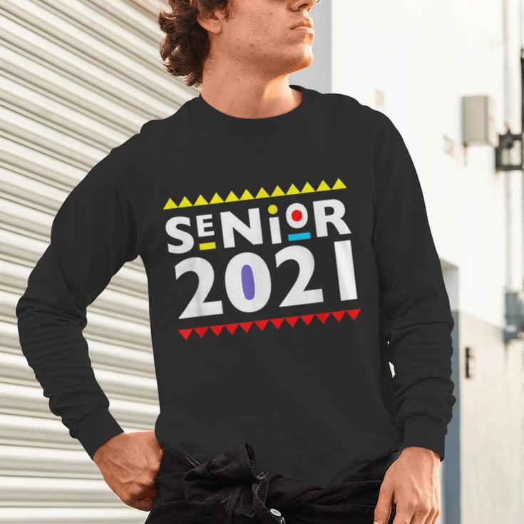 Class Of 2021 Senior Year 90's TV Style Graduation For Grad Unisex Long Sleeve T-Shirt