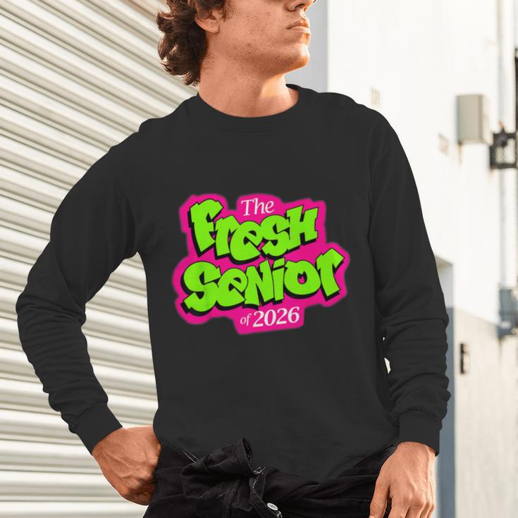 Class Of 2026 Fresh Senior 90s TV Style Retro Graduation Unisex Long Sleeve T-Shirt