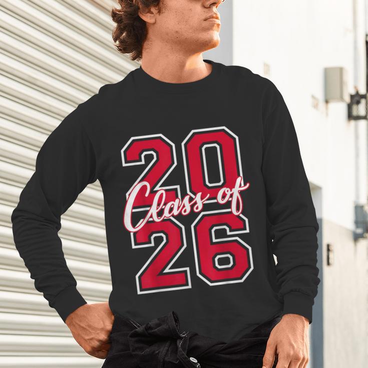 Class Of 2026 Graduation Red With Varsity Letters Unisex Long Sleeve T-Shirt
