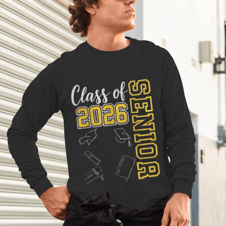 Class Of 2026 Senior 26 High School Graduation -Gold Unisex Long Sleeve T-Shirt
